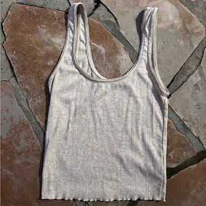 American Eagle Outfitters Light Gray Tank Top